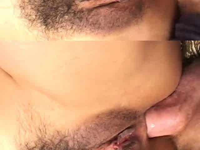Dark Hairy Indian Pussy Taking Big White Cock