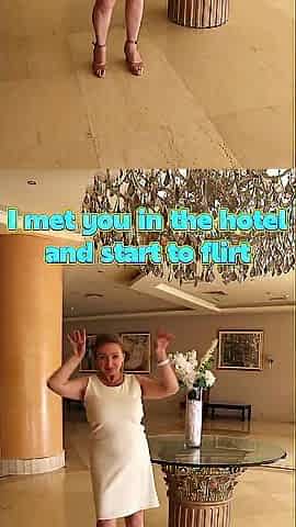 Seduction Stranger in the Hotel by Flashing Vagina and Booty