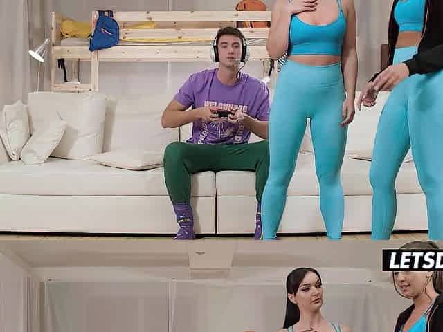 Hawt Playgirl Won't Let Virgin Guy Play On Console