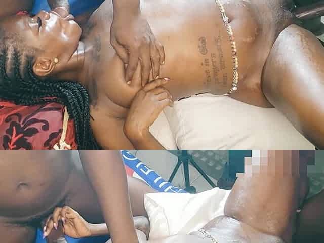 Spread Her Wet Squirting Pussy for the African BBC's Threesome Hardcore Fucking and Sucking