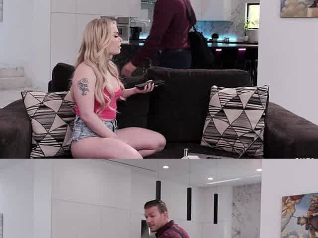 Petite Haley Spades Earns Money Selling Her Stepdad's