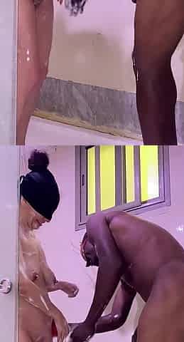 Hot MILF and BBC Giving Shower Massage to Each Other Real Amateur Homemade