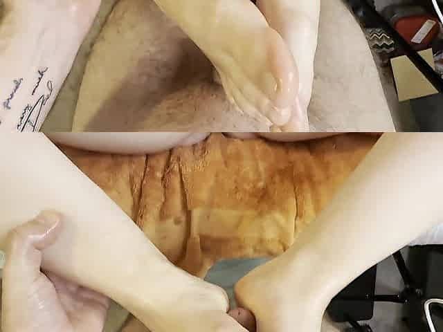 I cum on my allies feet
