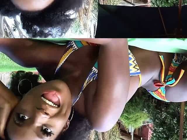 Sexy Big Tits Ebony Model Anal Railed