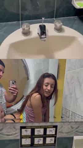 Whilst everybody studies in the university bathrooms, out of a fucking-rubber