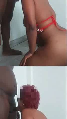 Banging a very lustful ebony woman with a large butt