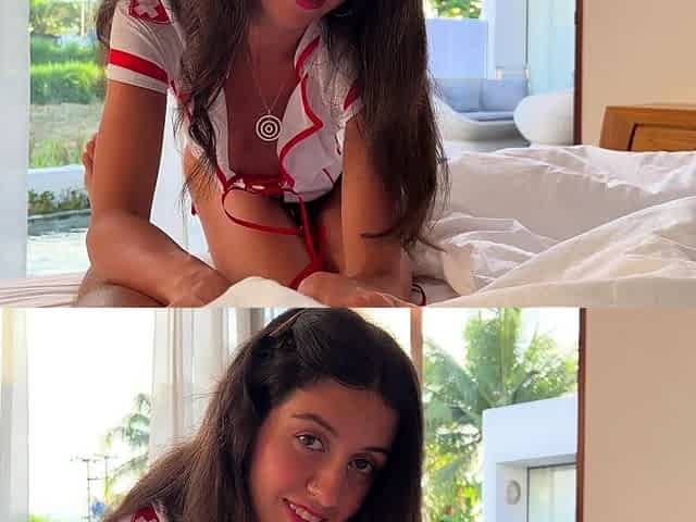I'm wearing a nurse costume and I want you to fuck me hard