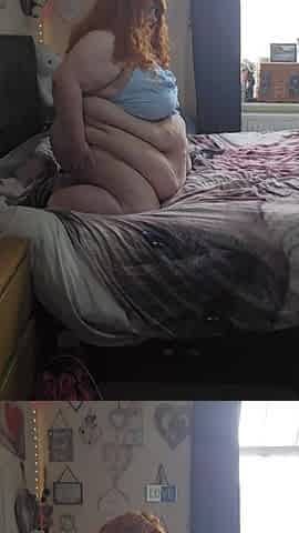 SSBBW Riding Solo Red Head Office Worker