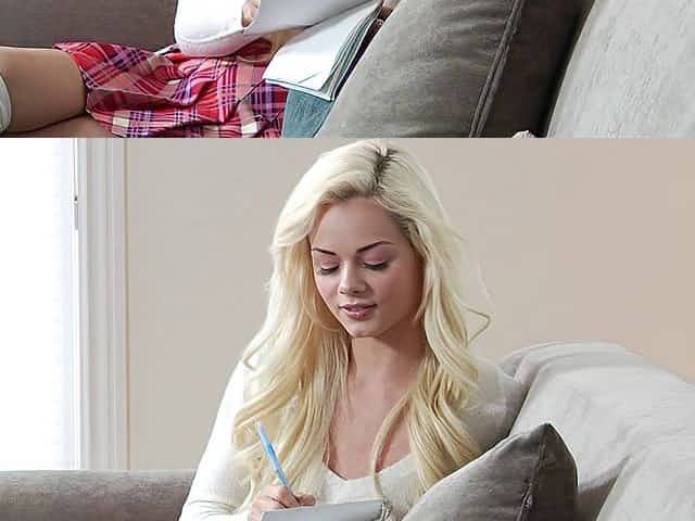 Innocent college girl has an older guy show her how to fuck