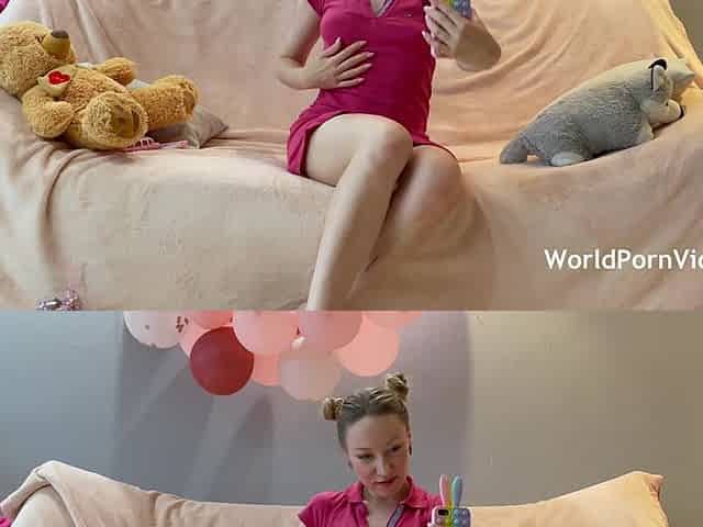 A Tiny Amateur Likes Toys, the Color Pink, and Playing with Her Bald Slit