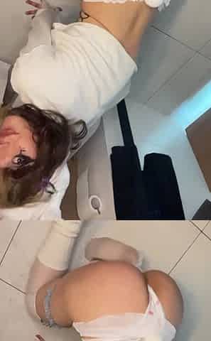 Cute Petite Bunny Teen in White Panties