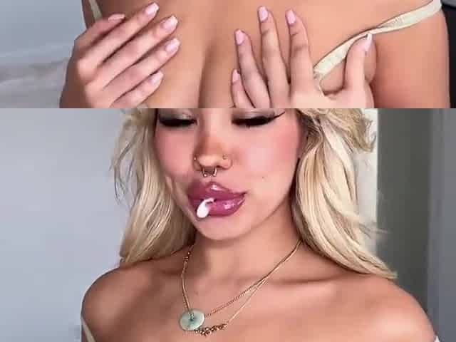Fit Teen Blonde: Big Boobs, Big Ass, Super Slick Sucking