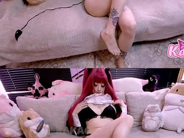 Marin cosplay succubus rizu foot fetish teaser