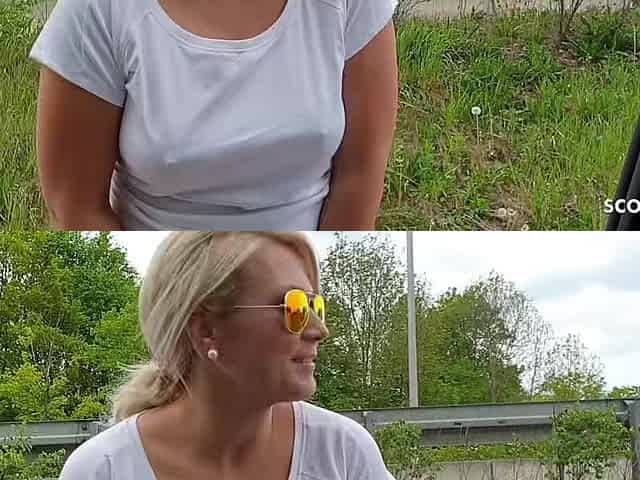 Large titties mother I'd like to fuck Hitchhiker give Oral by Drive in Car German