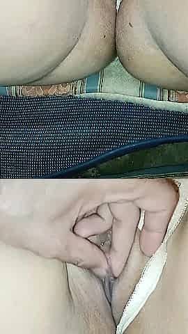 Me pone la tanga a un lado para llenarme la pussy de leche, creampie POV