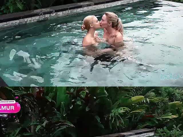 Pool cleaner was fortunate to bang 2 golden-haired tourists
