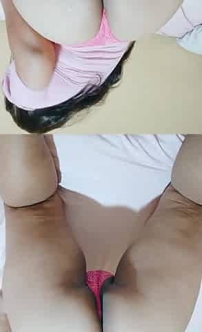 Fuchsia Thong with Four Fingers Fingering