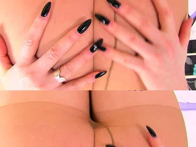 English milf Red spreads her legs wide