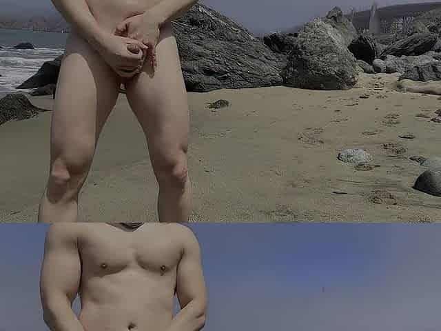 Merely one stripped - caught by dressed strangers and cumming below the golden gate bridge