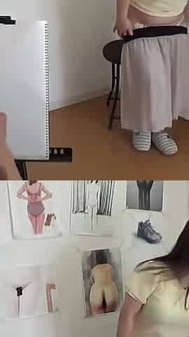 Married Woman Hired as a Nude Art Model Who Gets Carried Away by the Moment - 1