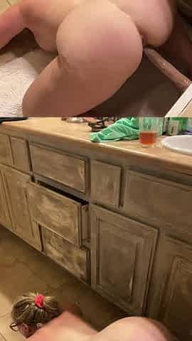 Naked PAWG Backing Ass up on BBC Dildo