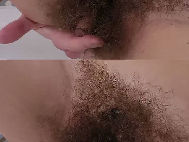 Lillian Stroking Her Wet Hairy Pussy