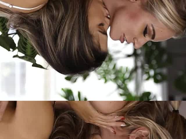 The appetizing girls, rachael and kylie, in their panties, indulge in passionate lesbian intimacy.