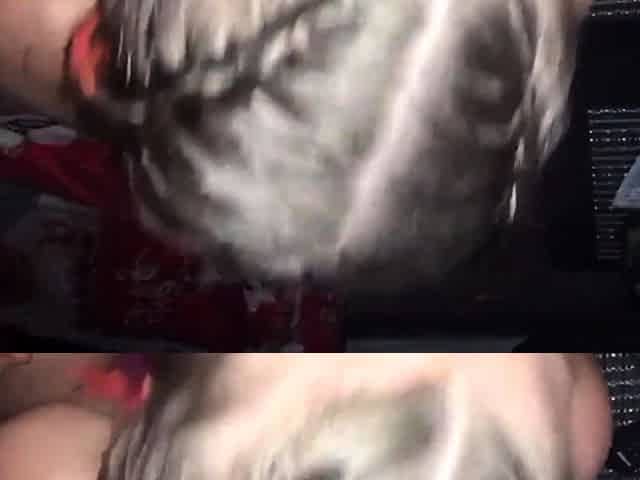 Big-Tits POV Blowjob by a Green-Eyed Amateur Brunette Babe