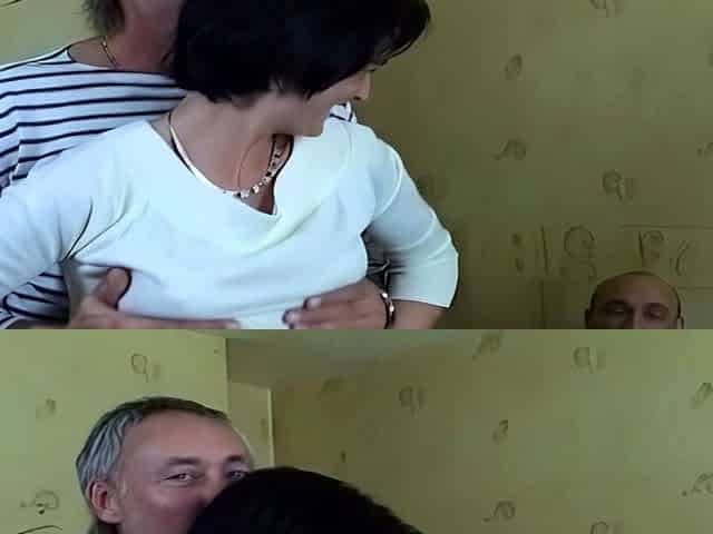 Petite housewife gets a makeover ready for her threesome