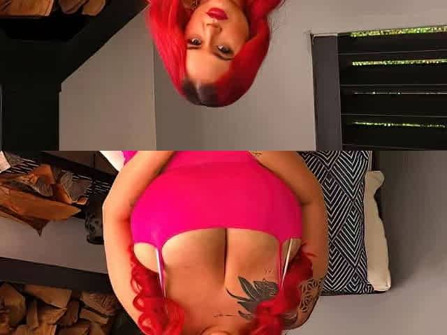 Great Big Boobs On Masturbating Redhead