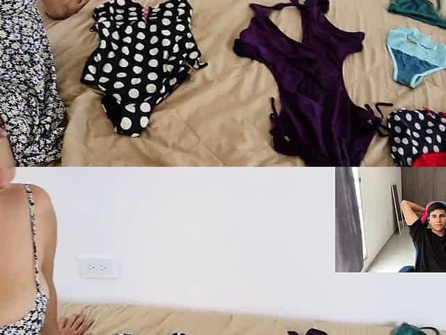 Help my stepsister choose swimsuit