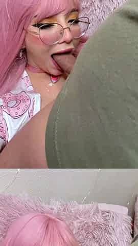 Amateur brunette teen blowjob and cumshot