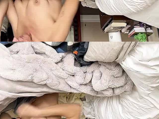 Horny Couple Fucks Like Crazy in Their Cozy Warm Bed - Kate