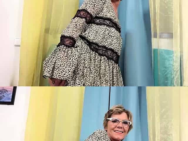 Naughty GILF Igna loves to play with cocks. Today this