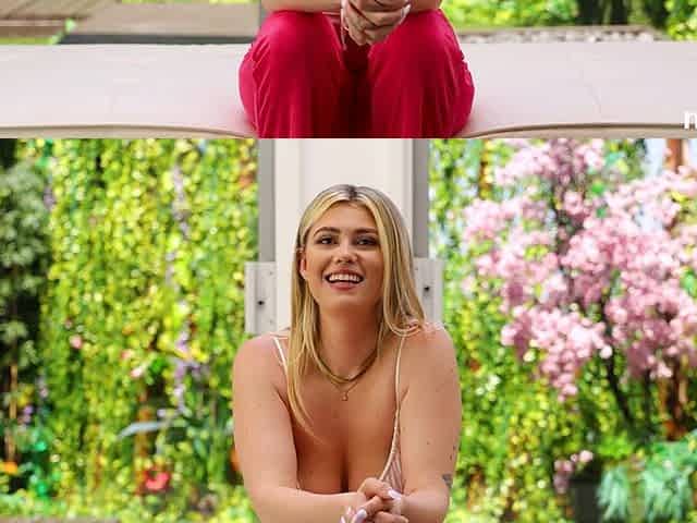 Horny blonde girl just fucked this random guy she met on the medias