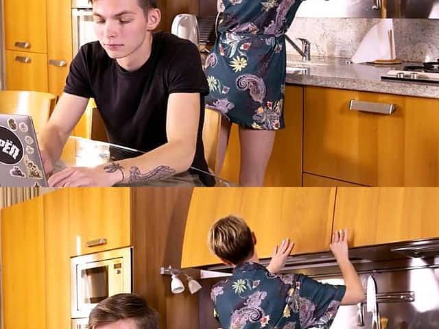 SHAME4K. Moms girlfriend cant say no when hot stud