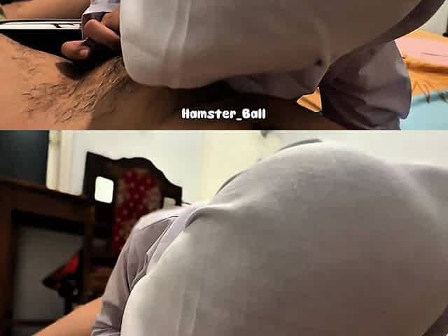 POV Cosplay of a Malay College Uniform While Dating at Her Boyfriend's Boarding House