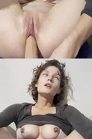 Thrusting Dildo Makes Me Squirt