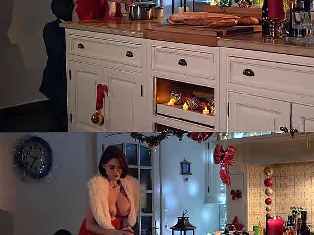 This babe Gets Her Butt Drilled Hard in the Kitchen on Christmas Eve!