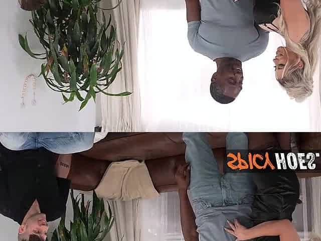 Cuckold Spouse Let's His Ebony Ally Butt Bang His Breasty Wife