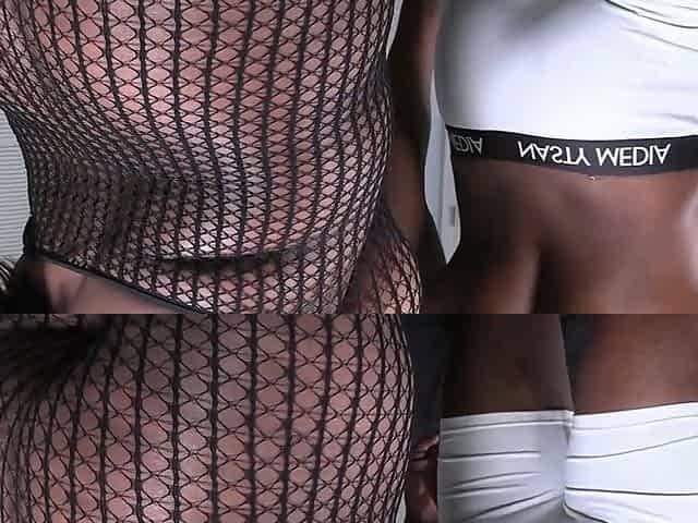 Ebony bitch loves to ger ther pussy pounded roughly in missionary and doggy