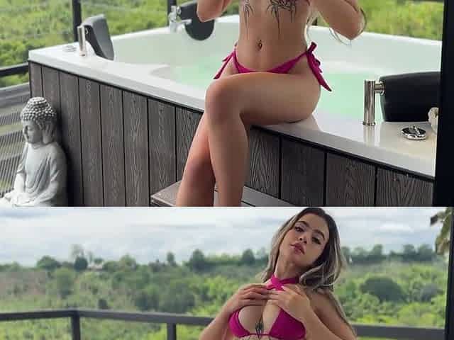 Petite Colombian Girl Fucks a Big Cock in a Public Jacuzzi