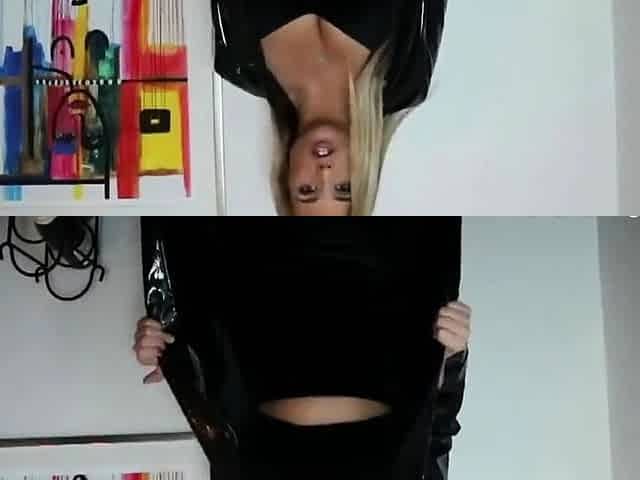 Svensk Youtuber i latex PVC-outfit