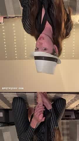Girl Wearing a Tie Rides You Hard - Dildo Riding POV