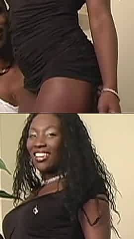 Sweet big ass ebony pleasured with a warm load in her mouth