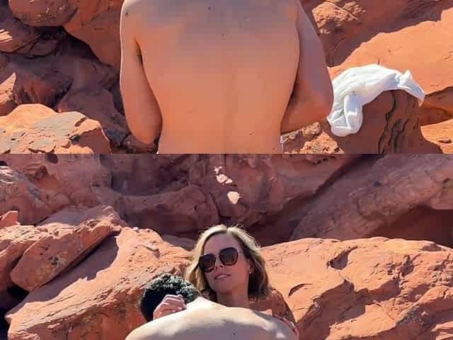 Hiking Threesome Creampie in the Desert with Blonde Amateur