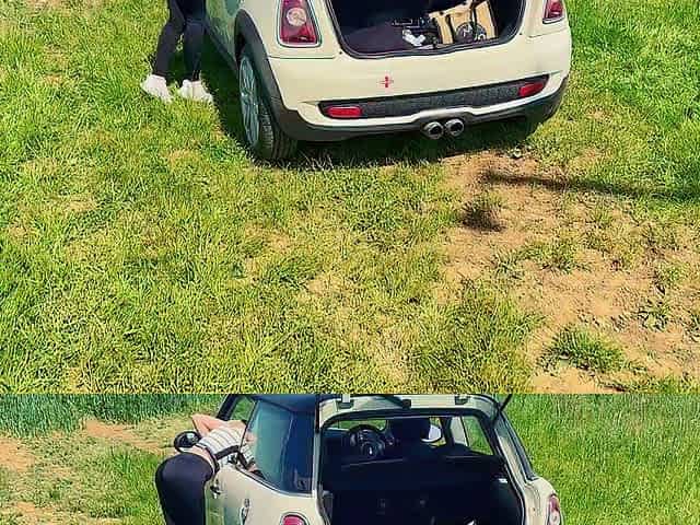 Beautiful teen stuck on her car and get drilled BELOW MODERATION
