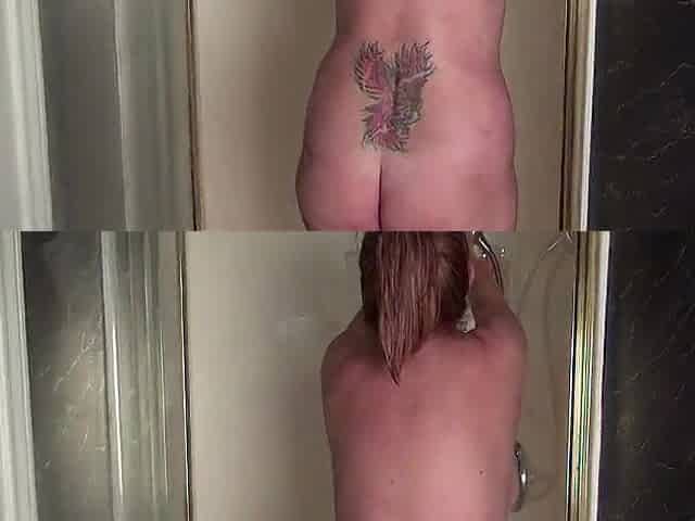 Rae in the shower