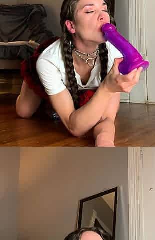 Solo - Schoolgirl Dildo Riding