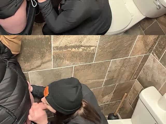 Wife Fucked in Restroom and in Hotel with Door Open